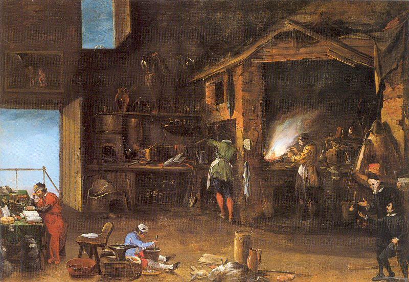 Napoletano, Filippo The Alchemist France oil painting art